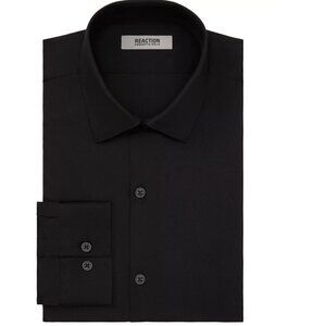 Kenneth Cole Reaction | Men's Slim Fit Stretch Dress Shirt - Black